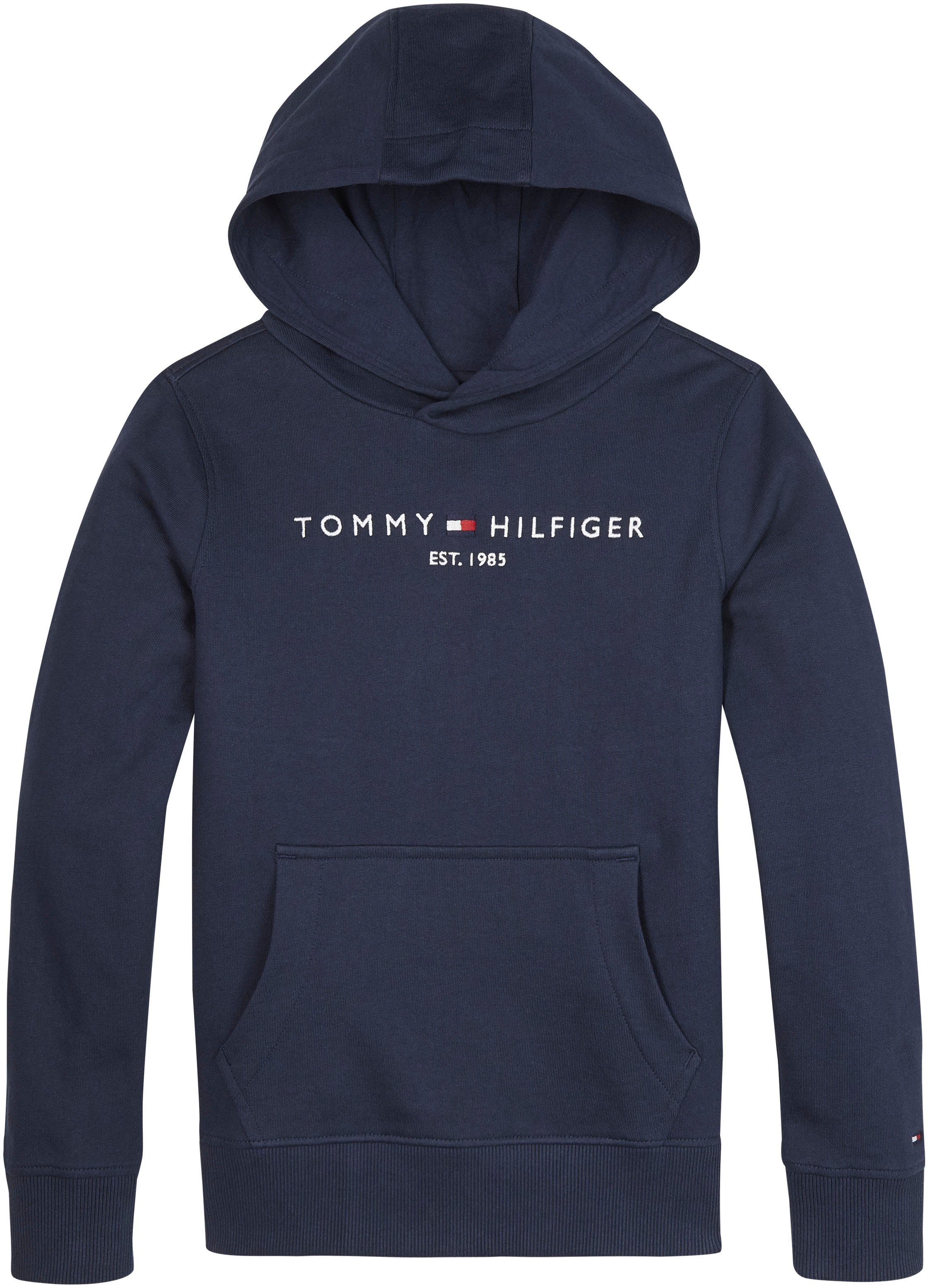 für Tommy Hilfiger und Mädchen ESSENTIAL HOODIE Jungen Kapuzensweatshirt