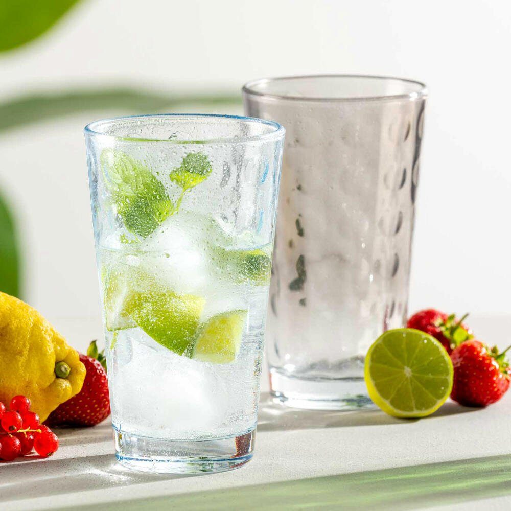 LEONARDO Becher Optic, Hellblau, 540 ml, Kalk-Natron-Glas