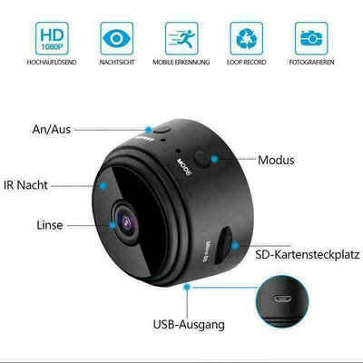 MAVURA »Rheinwing 1080p magnetische WiFi Mini Kamera Full HD Spycam Überwachungskamera Mini HD IP Kamera Wireless Camera Netzwerk 150°« Überwachungskamera