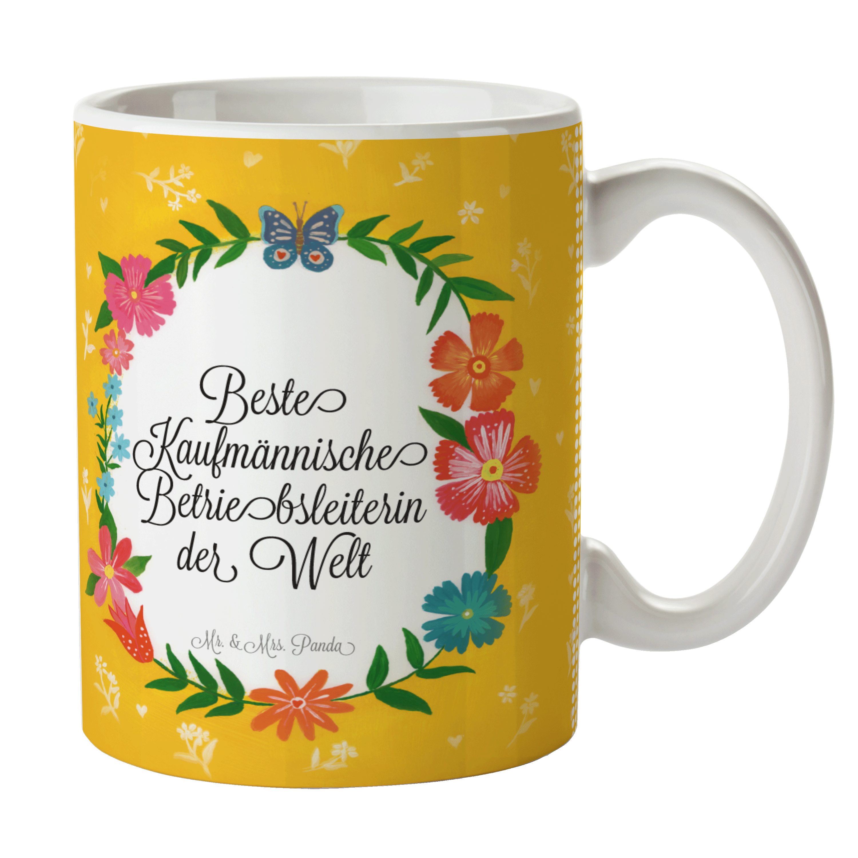 Mr. & Mrs. Panda Tasse Kaufmännische Betriebsleiterin - Geschenk, Beruf, Berufsausbildung, B, Keramik