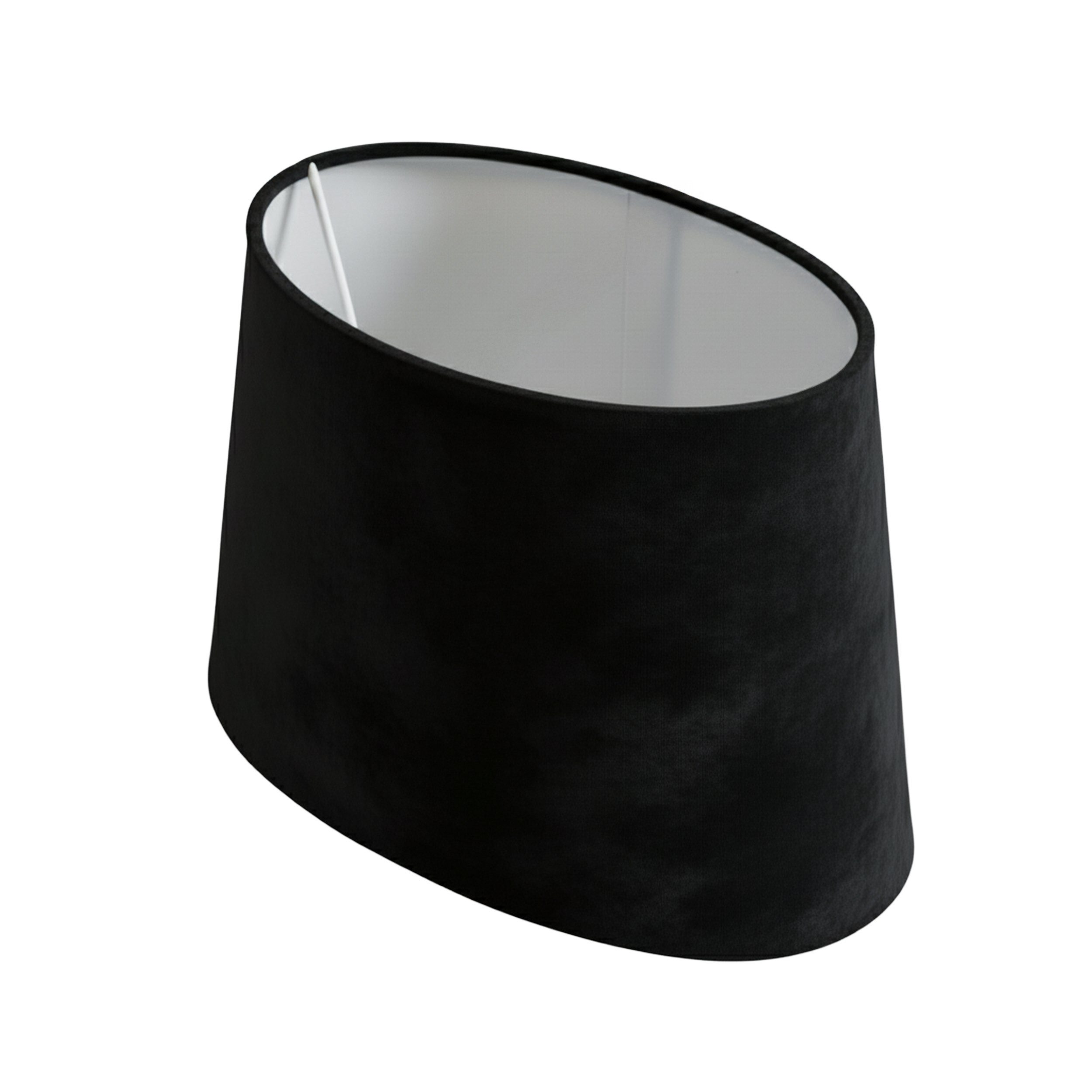 B&S Lampenschirm Lampenschirm oval Velvet schwarz B:20,5x12/T:17x10/H:14cm, günstig online kaufen