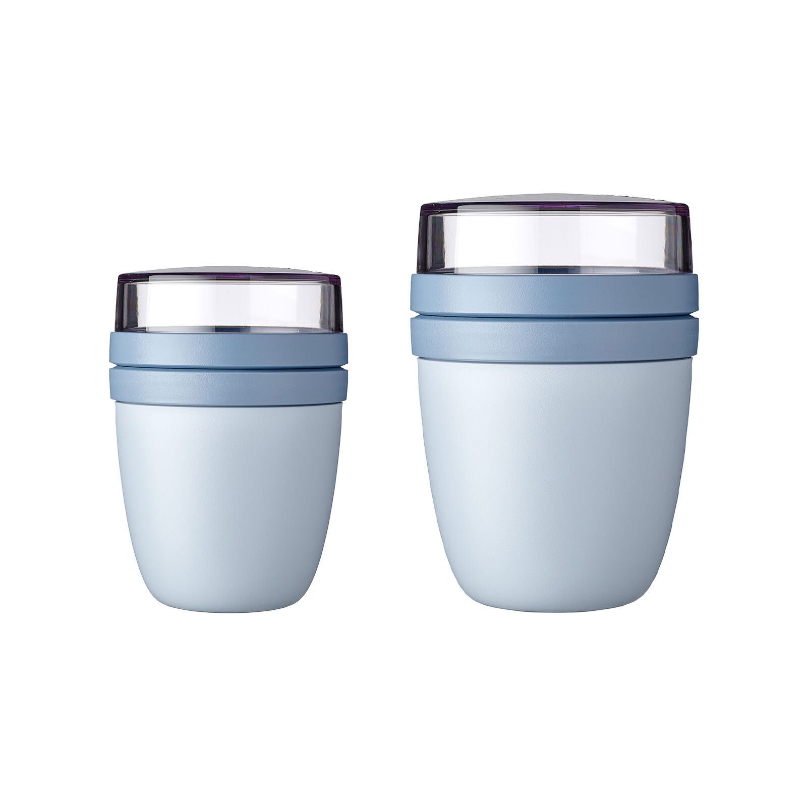 Mepal Lunchbox Lunchpot 2-teilig Kunststoff To Go Frühstück, Polypropylen (PP), PCTG, geeignet für Tiefkühler, Mikrowelle & Spülmaschine, Nordic Blue