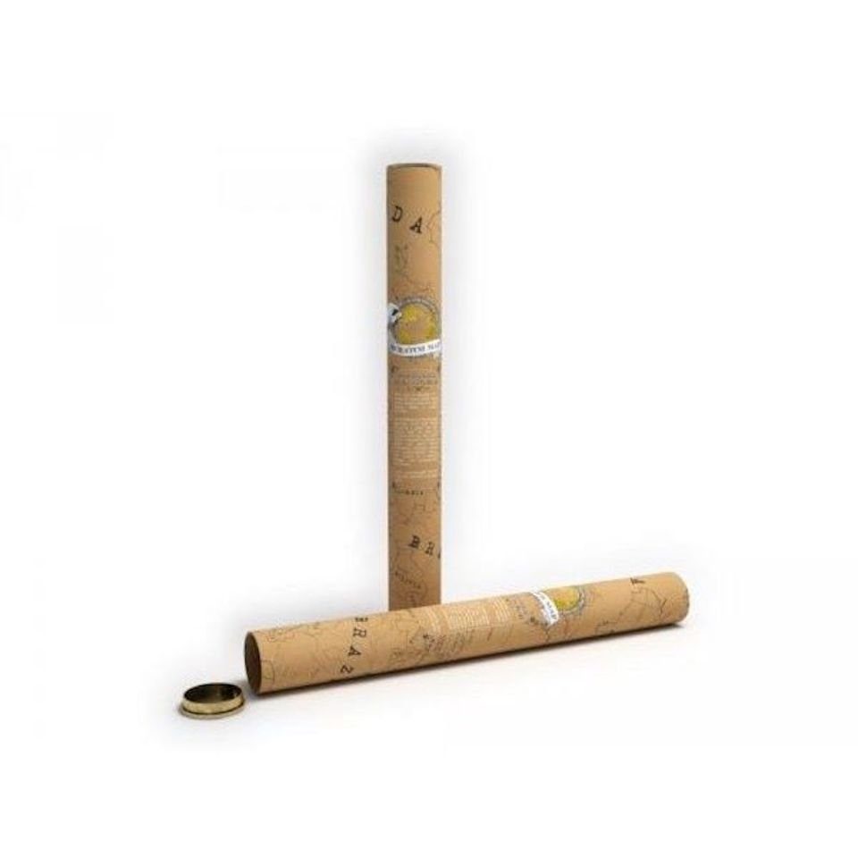 Luckies Sammelkarte Luckies Rubbel-Weltkarte Scratch Map Weiß/Gold, Planokarte