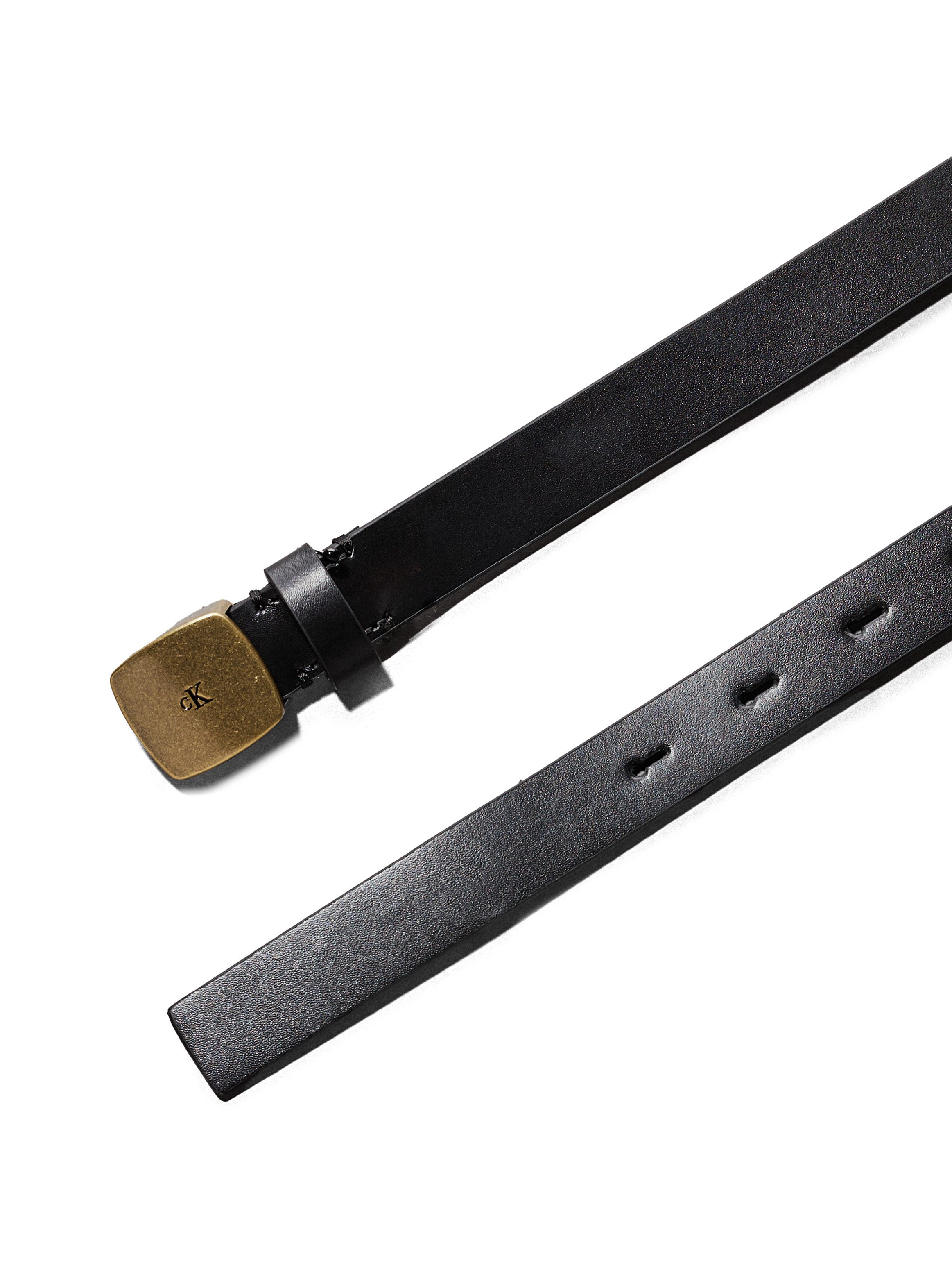 Calvin Klein Jeans Ledergürtel CASUAL PLAQUE BUCKLE 20MM mit großer Schnalle
