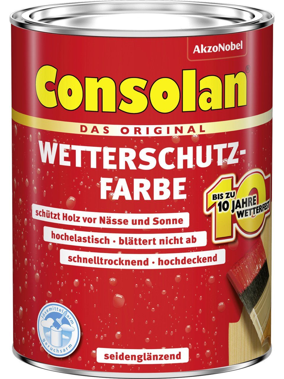 Consolan  Holzschutzlasur Consolan Wetterschutz-Farbe 2,5 L moosgrün