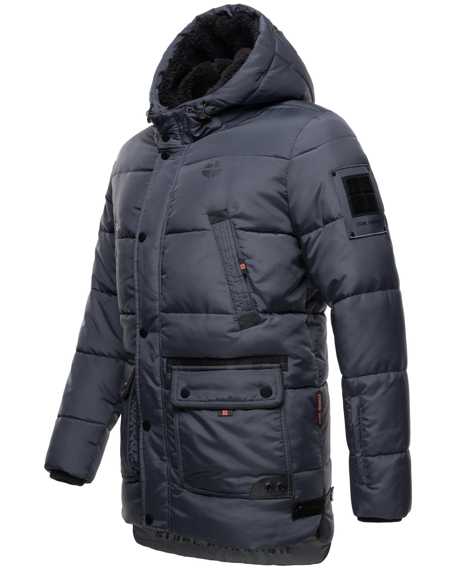 Stone Harbour Steppjacke Mironoo stylische Outdoorjacke mit großer Kapuze