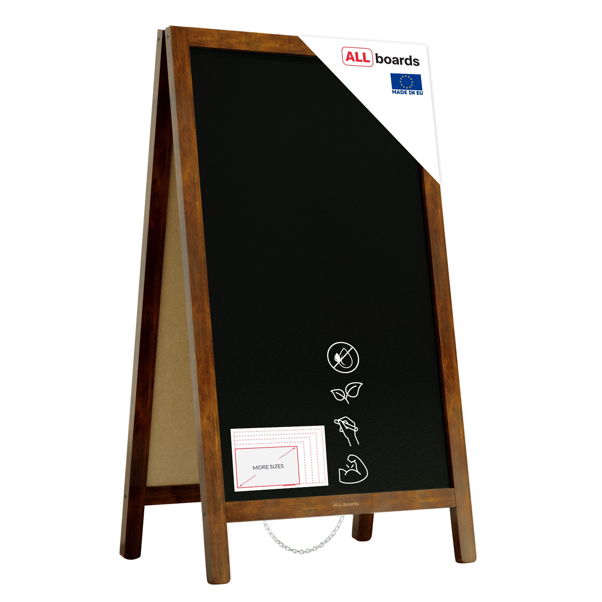 ALLboards Standtafel ALLboards Kundenstopper mit lackiertem Holzrahmen Werb günstig online kaufen
