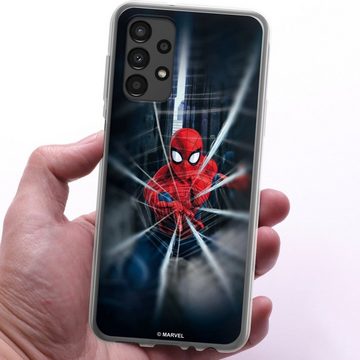 DeinDesign Handyhülle Marvel Kinofilm Spider-Man Webs In Action, Samsung Galaxy A13 4G Silikon Hülle Bumper Case Handy Schutzhülle