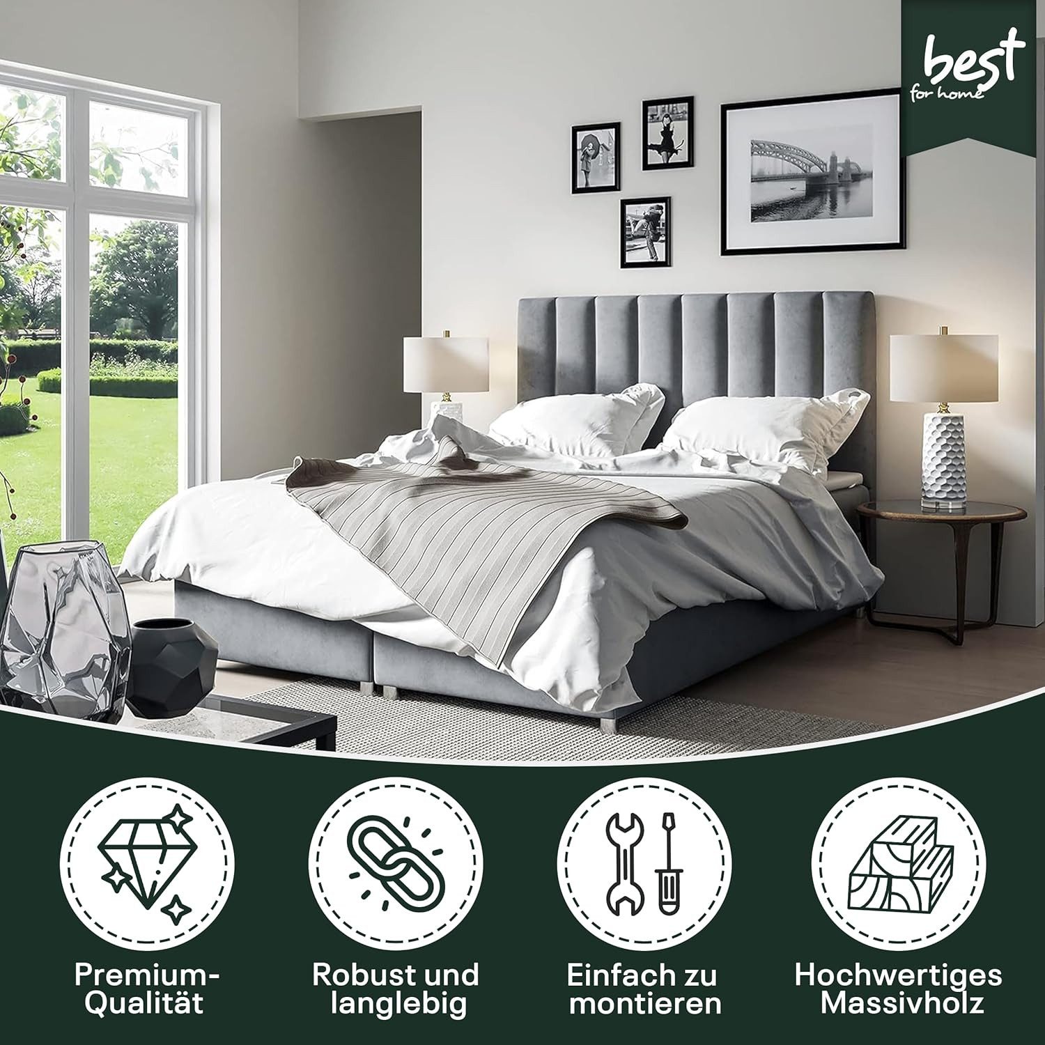 Best for Home Boxspringbett mit Bettkasten Trinity K-10 Bonellfederkern mit günstig online kaufen