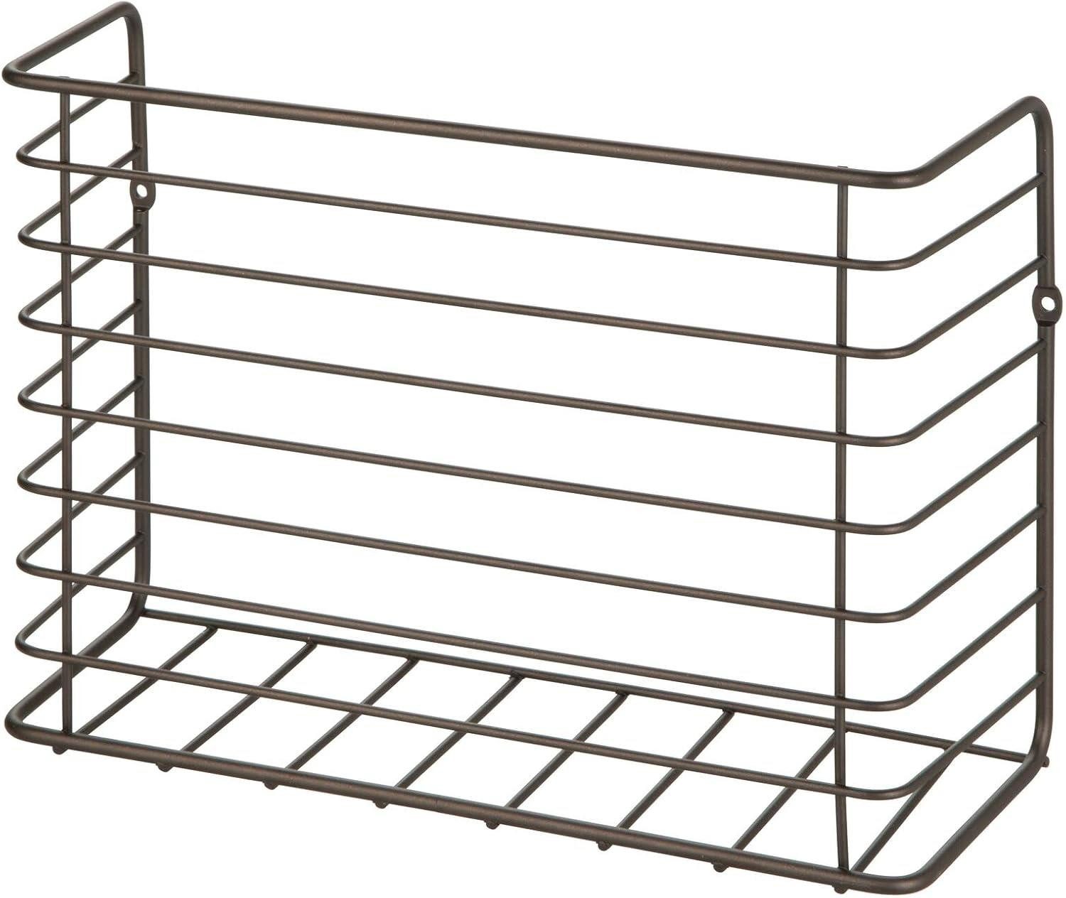 mDesign Aufbewahrungssystem mDesign Hängekorb Aufbewahrung Drahtgitter Organizer Metall Bronze