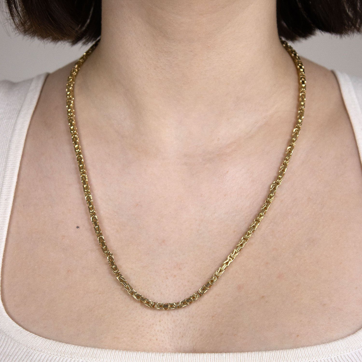 HOPLO Königskette Goldkette Königskette Länge 19cm - Breite 3,0mm - 585-14 günstig online kaufen