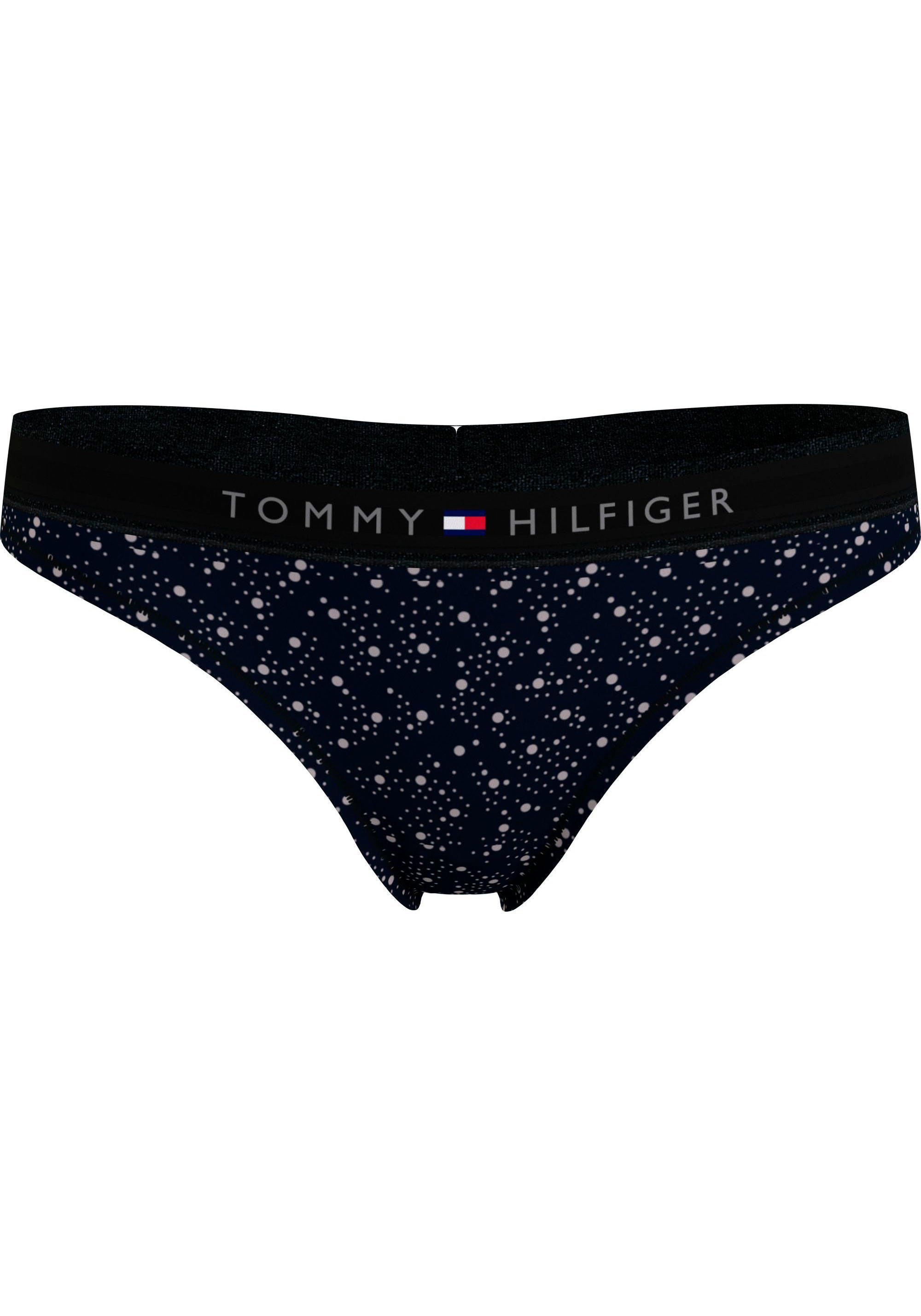 und Tommy PRINT Labelflag mit modischem Hilfiger THONG Logobund Underwear T-String