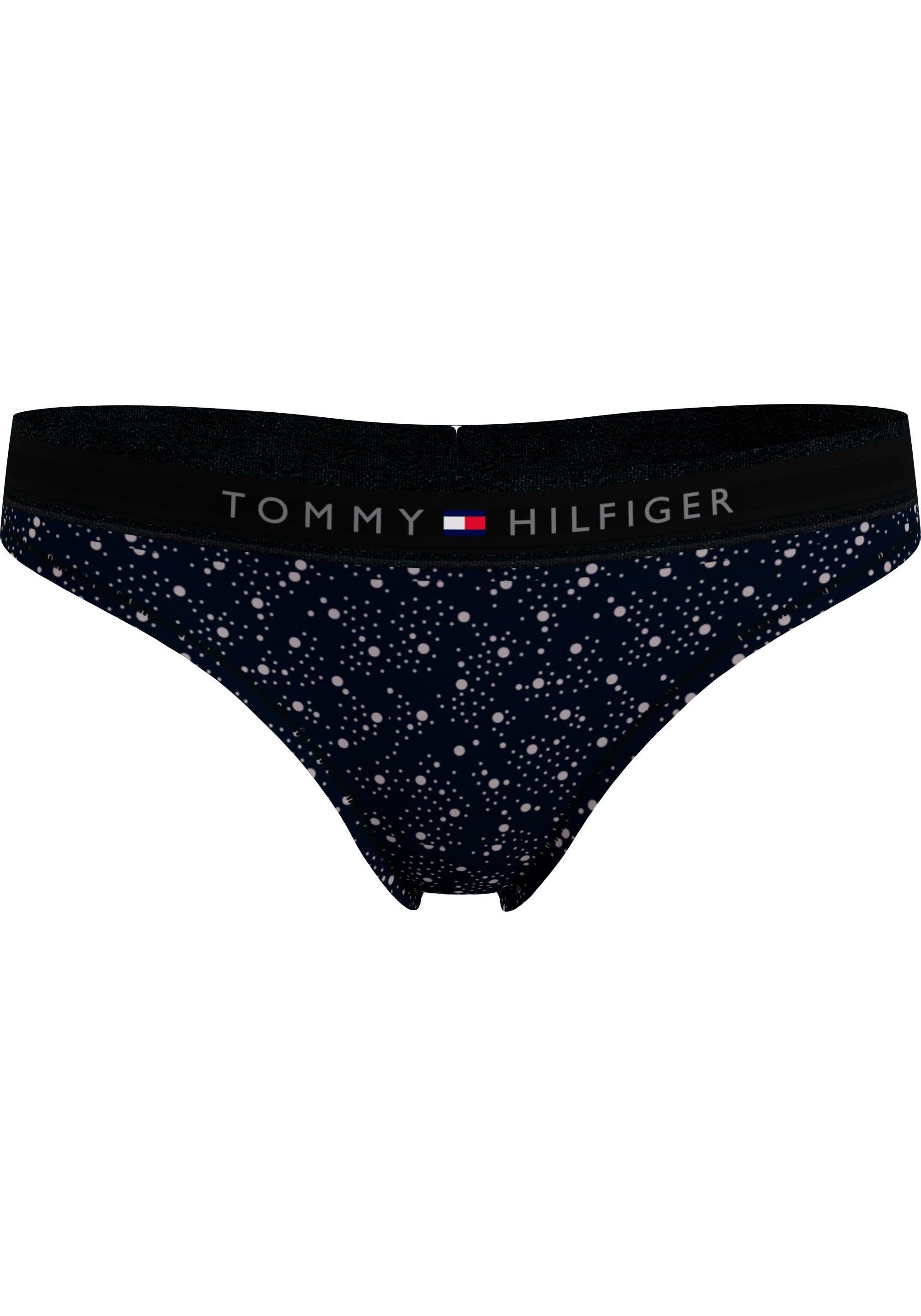 Labelflag PRINT Hilfiger mit und Underwear modischem Logobund THONG Tommy T-String