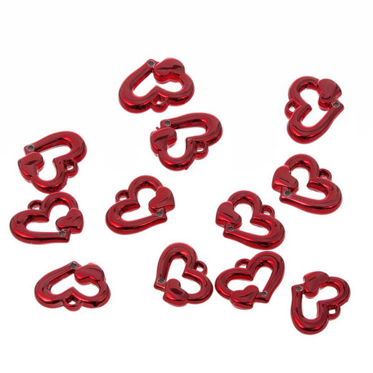 Deko AS Streudeko Mini-Herzen Streudeko - rot - 2,5 cm - 3 Beutel à 12 St., (3-tlg), auch zum Auffädeln