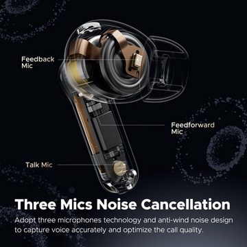 Soundpeats Immersives Hörerlebnis In-Ear-Kopfhörer (Hi-Res Audio-Zertifizierung. Jedes Detail Ihrer Lieblingssongs wird mit beeindruckender Klarheit wiedergegeben., Ultimatives Audioerlebnis: Hochauflösender Klang Kristallklare Anrufe)