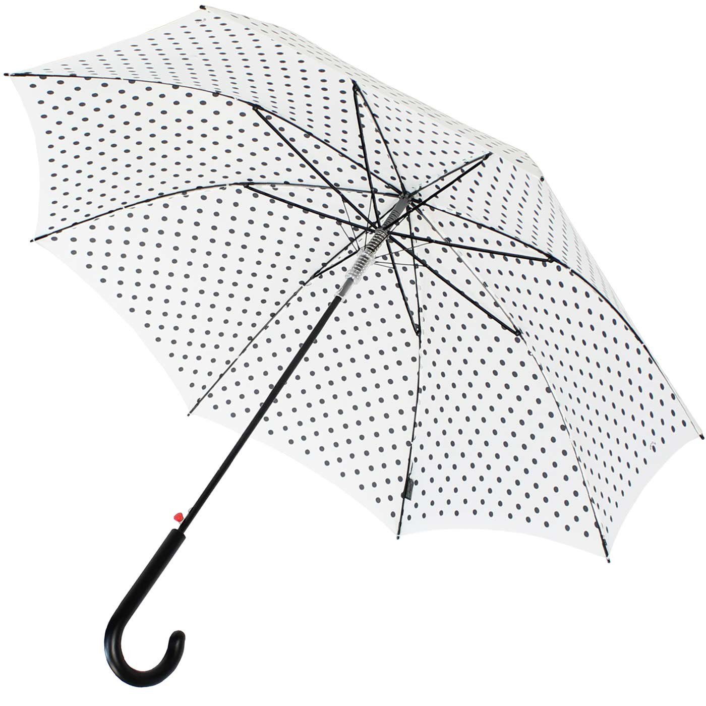 Knirps® Stockregenschirm Design Damenschirm mit Automatik - polka stabil dots, groß und