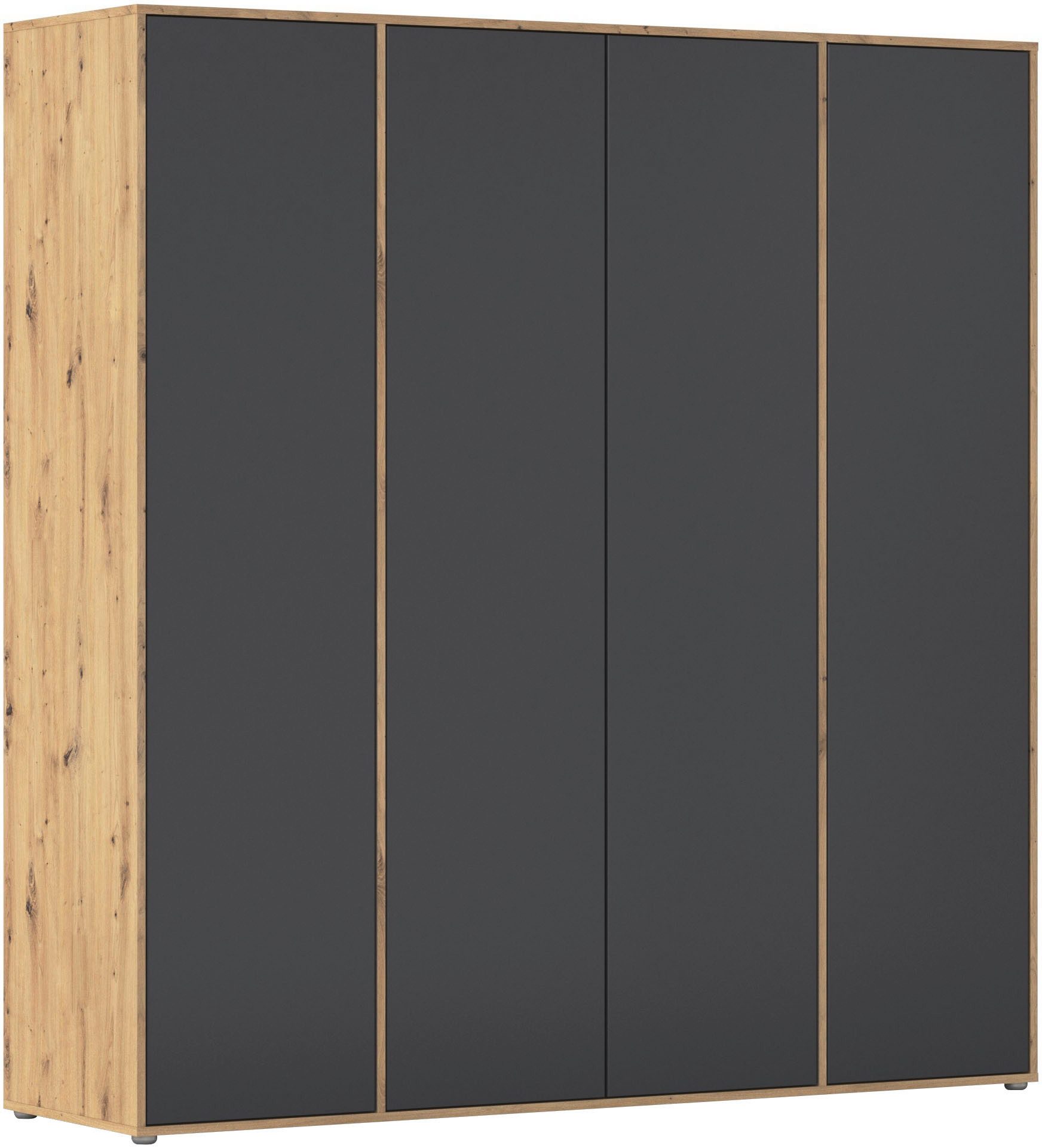 rauch Drehtürenschrank Kleiderschrank Schrank Garderobe Wäscheschrank NABILA viel Stauraum (in 3 verschiedenen Ausstattungen BASIC/CLASSIC/PREMIUM) in 2 Breiten – Bild 3 von 5