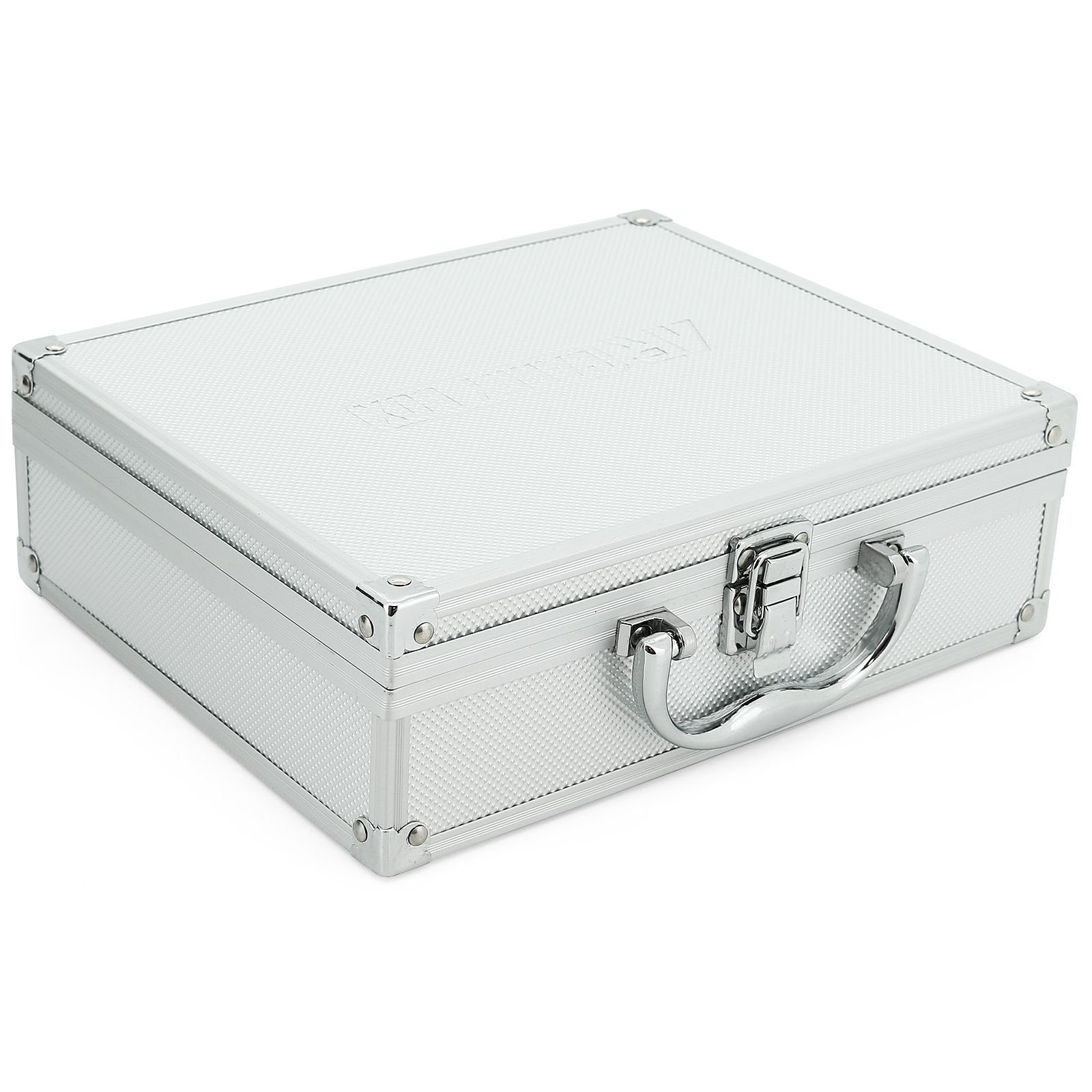 Box Werkzeugkoffer Farben Silberfarben Tools verschiedene Schaumstoffeinlage Koffer ECI (LxBxH Aluminium mit