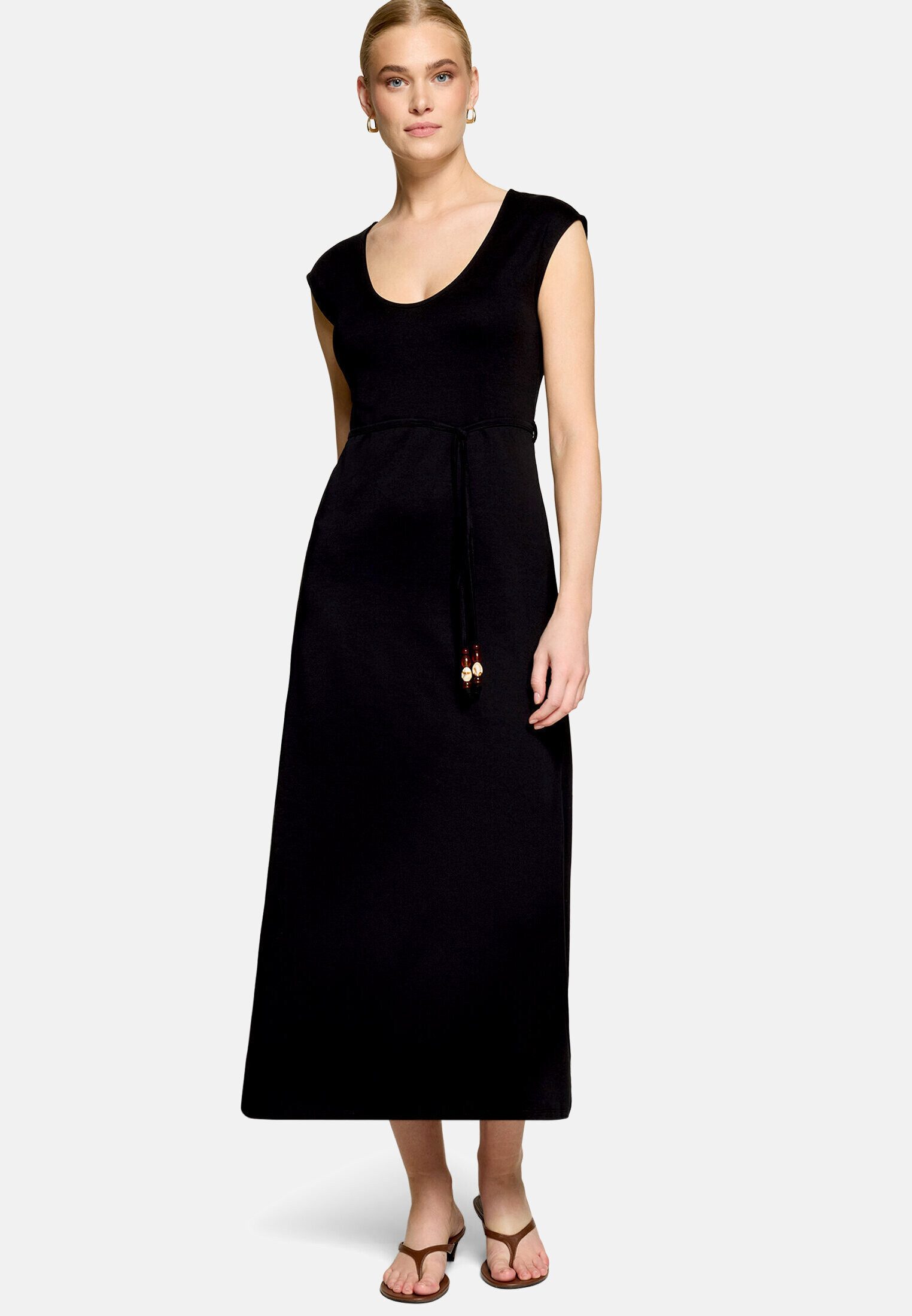 Zero Maxikleid Damen mit Gürtel Material