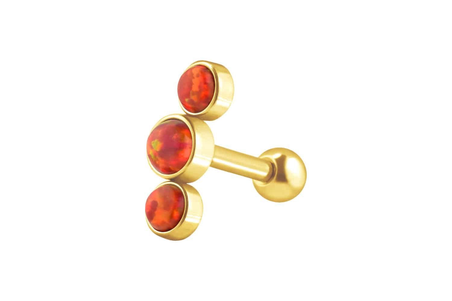 PIERCINGLINE Single-Ohrstecker Chirurgenstahl Ohrpiercing 3 SYNTHETISCHE günstig online kaufen