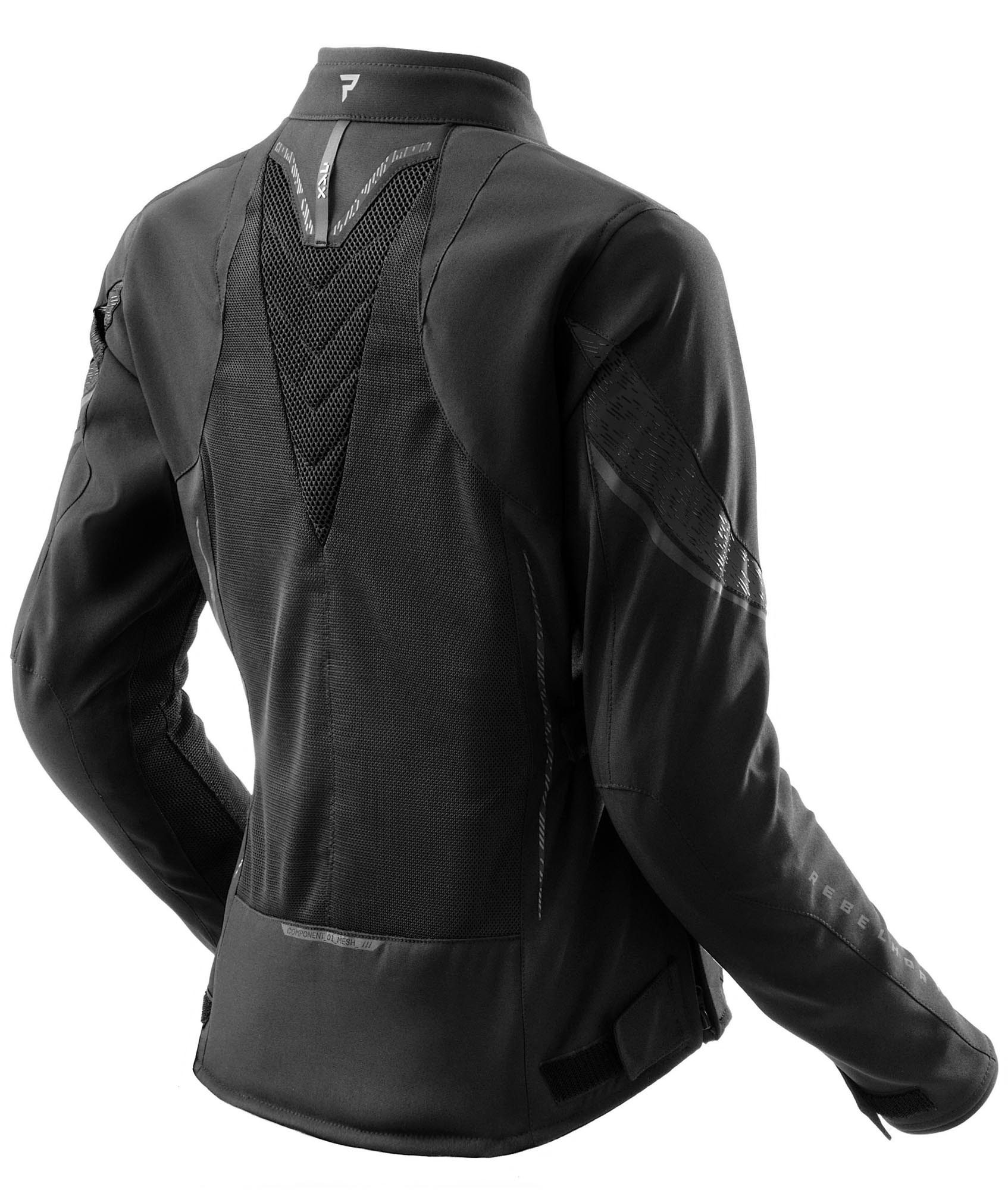 Rebelhorn Motorradjacke Jax wasserdichte Damen Motorrad Textiljacke Rückenprotektor enthalten,Verbindungsreißverschluss,Ellenbogenpro
