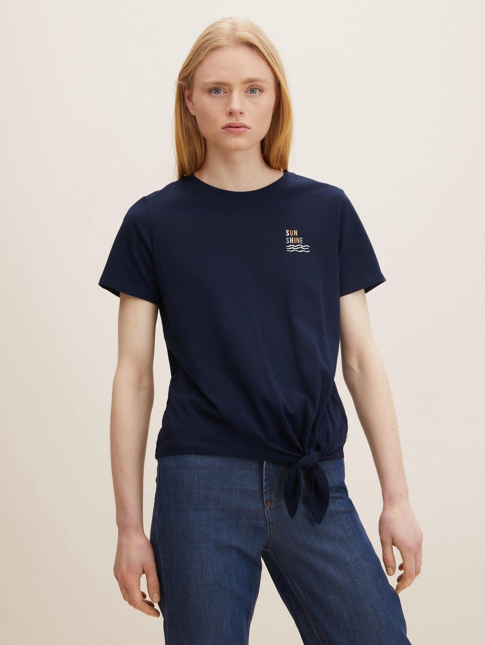 TOM TAILOR für Mädchen T-Shirts/Tops Langarmshirt mit Schrift-Print