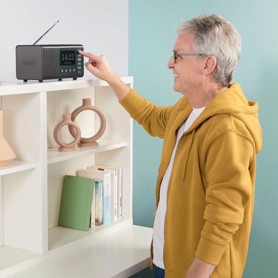 Hama DAB-Radio (mit Bluetooth, Digitalradio, FM/DAB plus, Radiowecker) Digitalradio (DAB) (5 W)