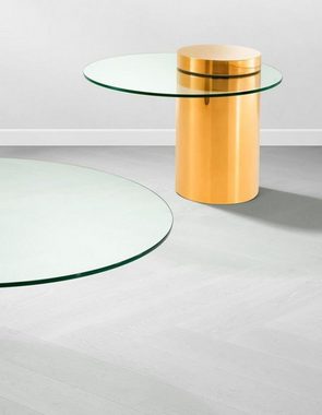 Casa Padrino Beistelltisch Designer Beistelltisch Gold 65 x H. 51 cm - Luxus Möbel