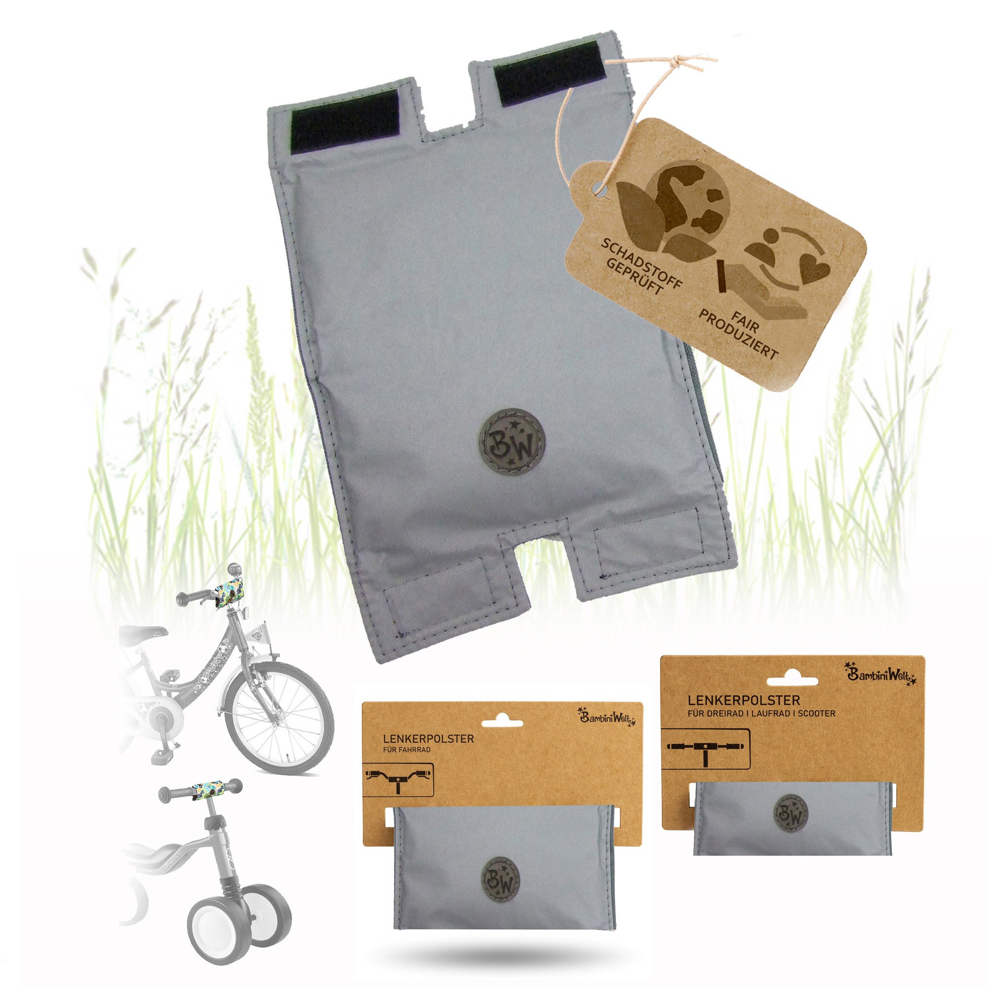 BambiniWelt by Rafael K. Schutzpolster Lenkerpolster Schutz für Laufrad Dreirad Fahrrad kompatibel mit PUKY
