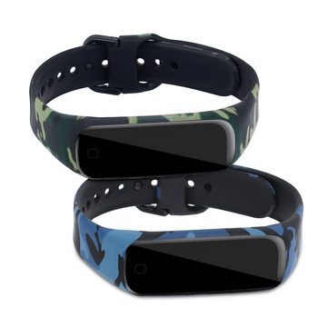 kwmobile Uhrenarmband Armband für Samsung Galaxy Fit 2, 2x Fitnesstracker Sportarmband aus TPU und Silikon