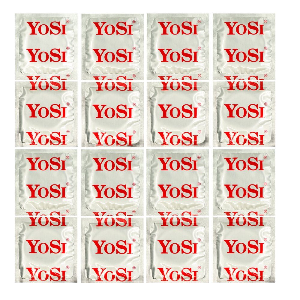 YOSI Kondome 50er Mixed, 53mm, 10 je Stück: Traube & Ribbed, Banane, 5 Erdbeere Ultra Thin, Sorten