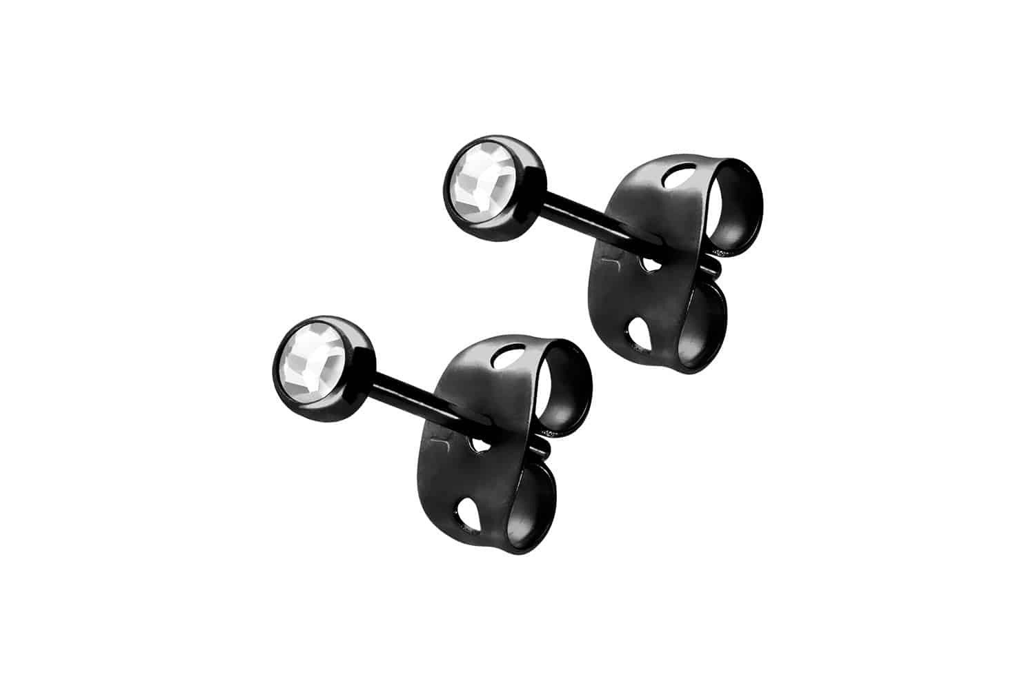 FILANGO Single-Ohrstecker Titan Ohrstecker FLACHER KRISTALL günstig online kaufen