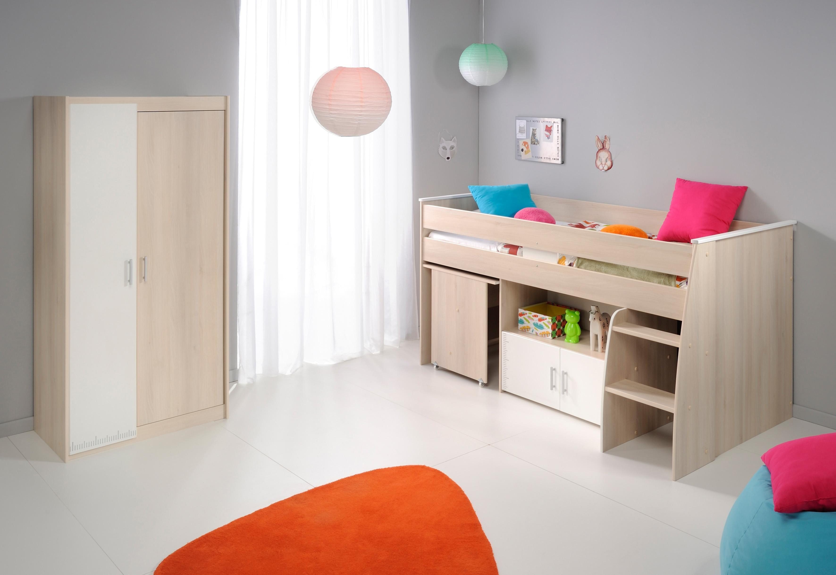 Parisot Jugendzimmer-Set Charly, (Set, 3-tlg., Kleiderschrank und ein halbh günstig online kaufen