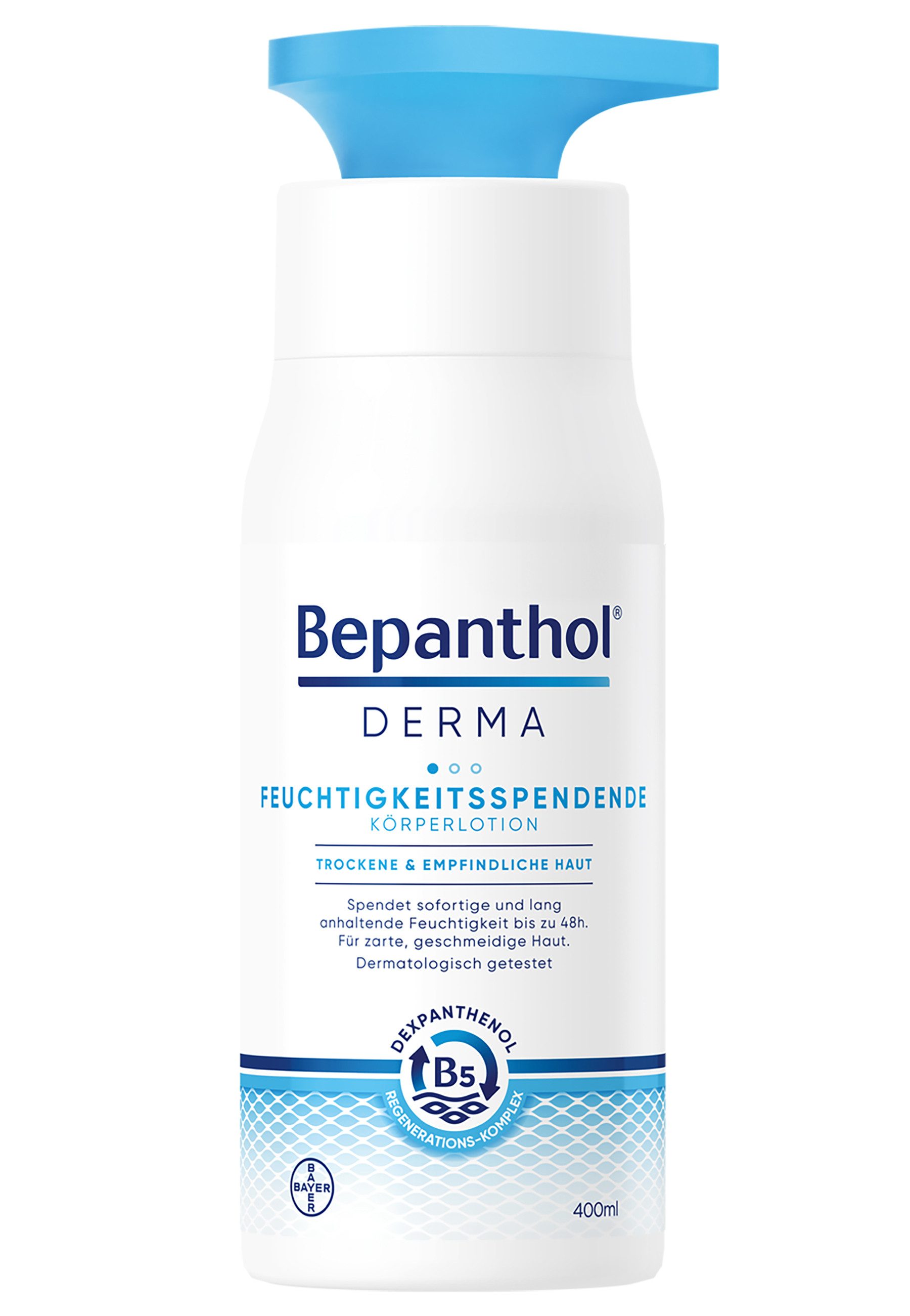 Bepanthol Körperlotion Feuchtigkeitsspendende Körperlotion, spendet sofortige & lang anhaltende Feuchtigkeit für bis zu 48h