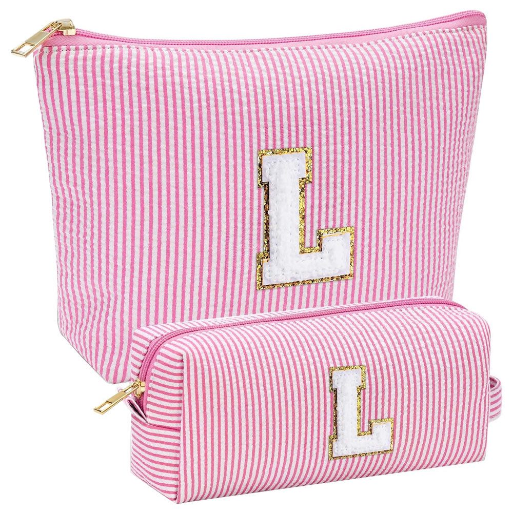 AFKSMILE Kosmetiktasche 2 Stück Personalisierte Kosmetiktasche Damen, Reise Schminktasche