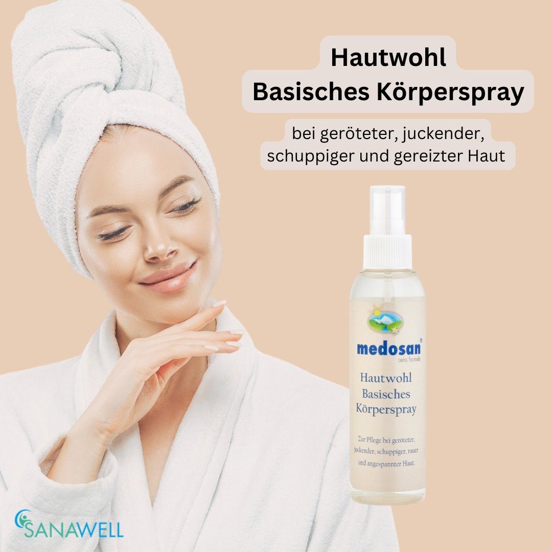 Medosan Körperspray Hautwohl Basisches Körperspray, bei Neurodermitis & Schuppenflechte, für alle Hauttypen