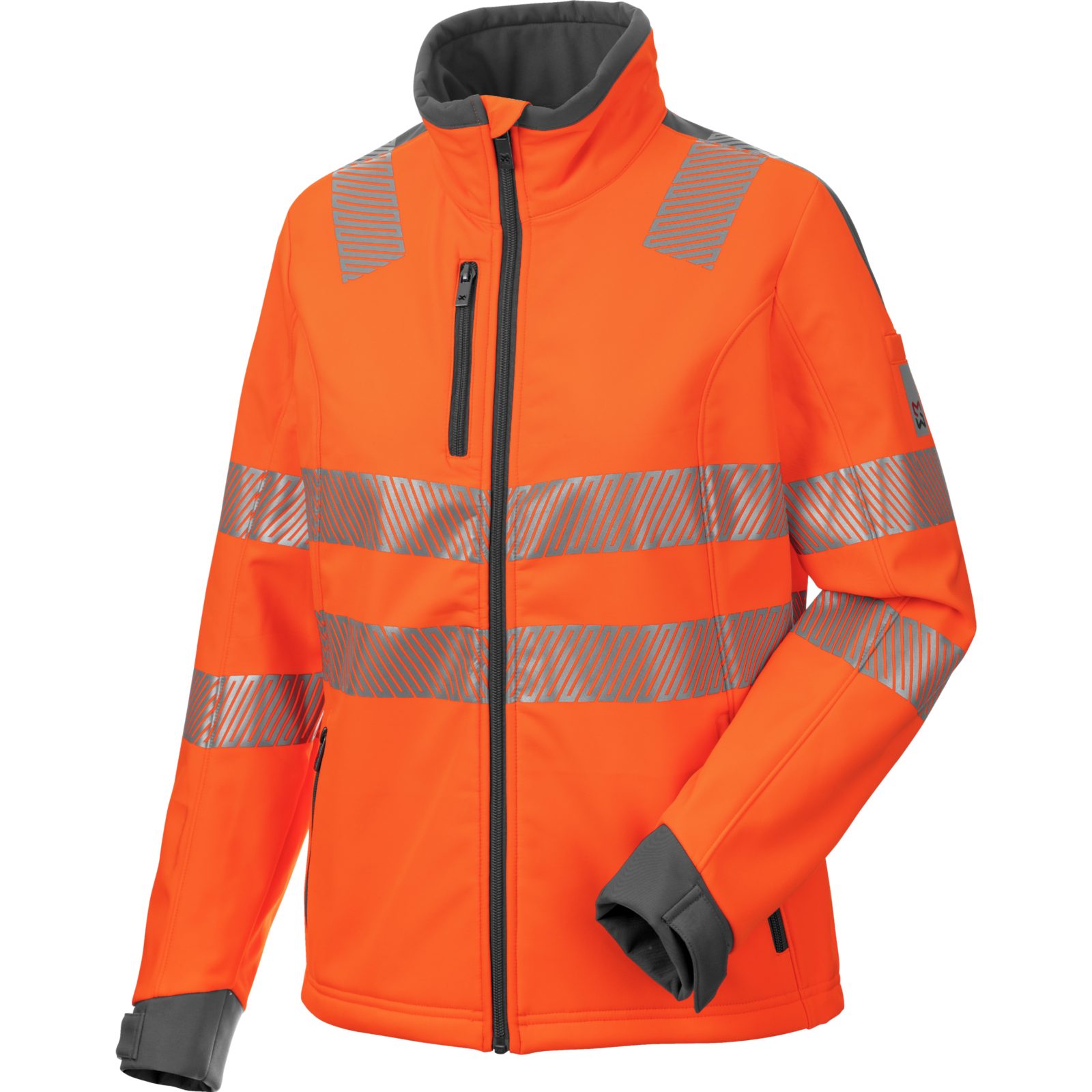 Arbeitsjacke Neon, Warnschutz Softshelljacke für Damen