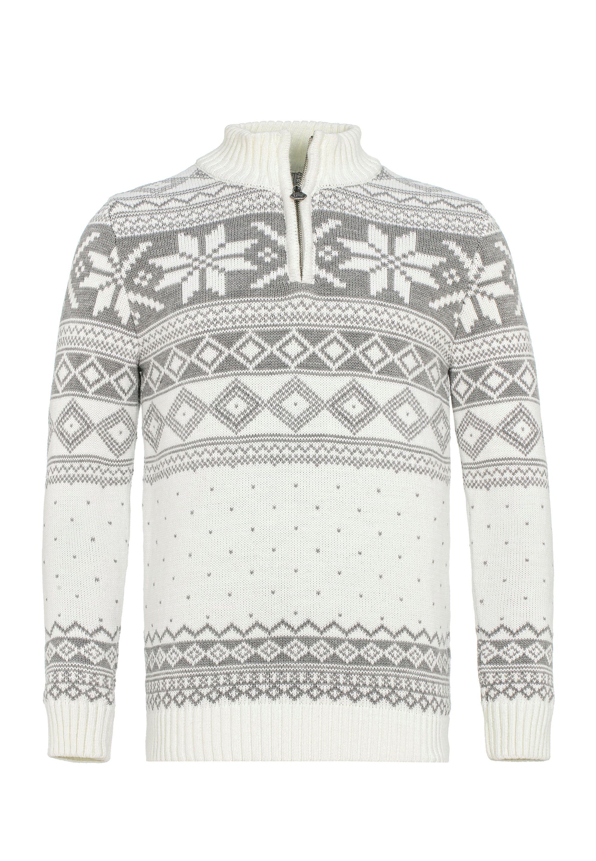RedBridge Strickpullover Sandy Springs mit trendigem Norweger-Muster