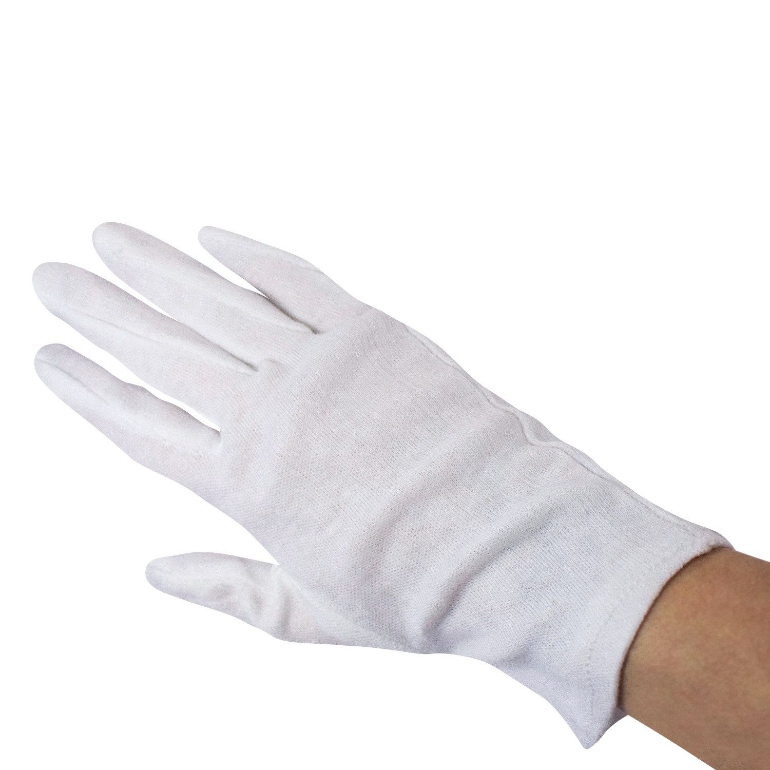 Medi-Inn CLASSIC Baumwollhandschuhe Trikot, reinweiß, atmungsaktiv, 100 % B günstig online kaufen