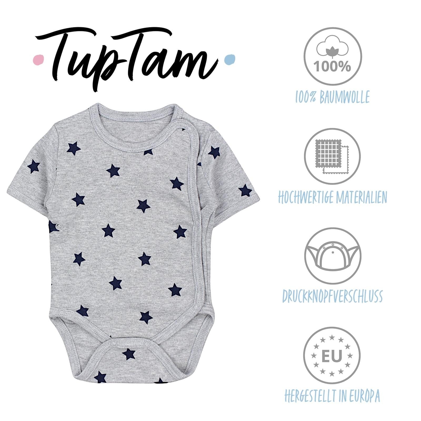 TupTam Kurzarmwickelbody TupTam Baby Jungen Kurzarm Wickelbody Baumwolle Body 5er Set