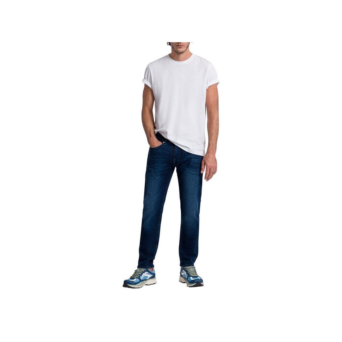 Pierre 5-Pocket-Jeans blau Cardin (1-tlg)