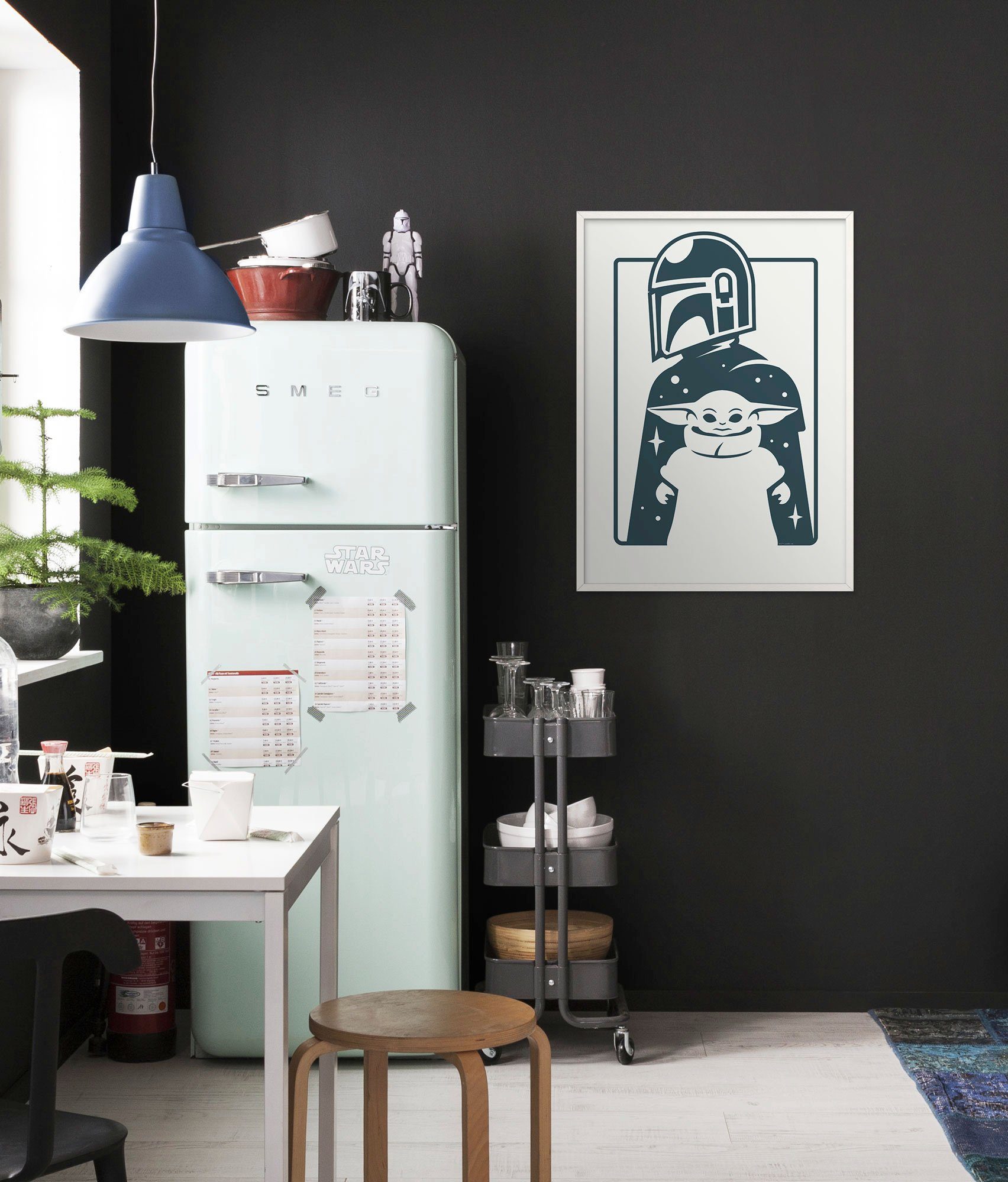 Komar Wandbild Mandalorian The Child and Father, Disney, Star Wars (1 St), Kinderzimmer, Schlafzimmer, Wohnzimmer