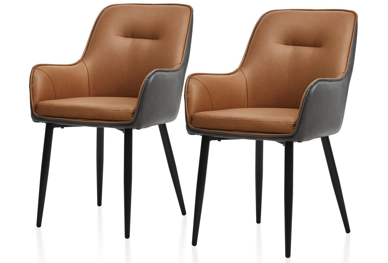 Ofcasa Esszimmerstuhl Kunstlederstuhl (2er Set), Zweifarbige günstig online kaufen
