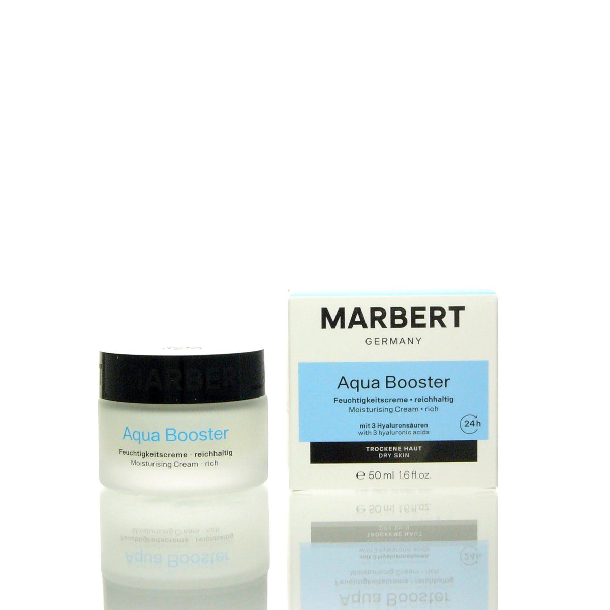 Marbert Gesichtspflege Marbert 24h Aqua Booster Rich Moisturizing Cream 50 ml, Feuchtigkeitscreme für trockene Haut