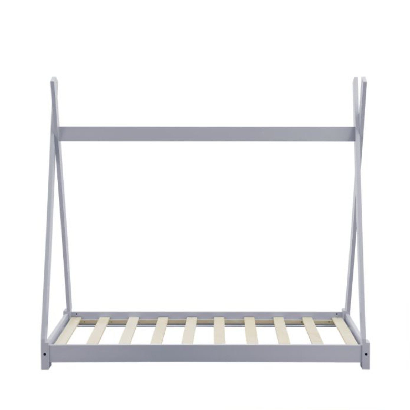 STADO Kinderbett Kinderbett Holzbett Tipi Lattenrost Kinderhaus Bett 80x160cm Hellgrau