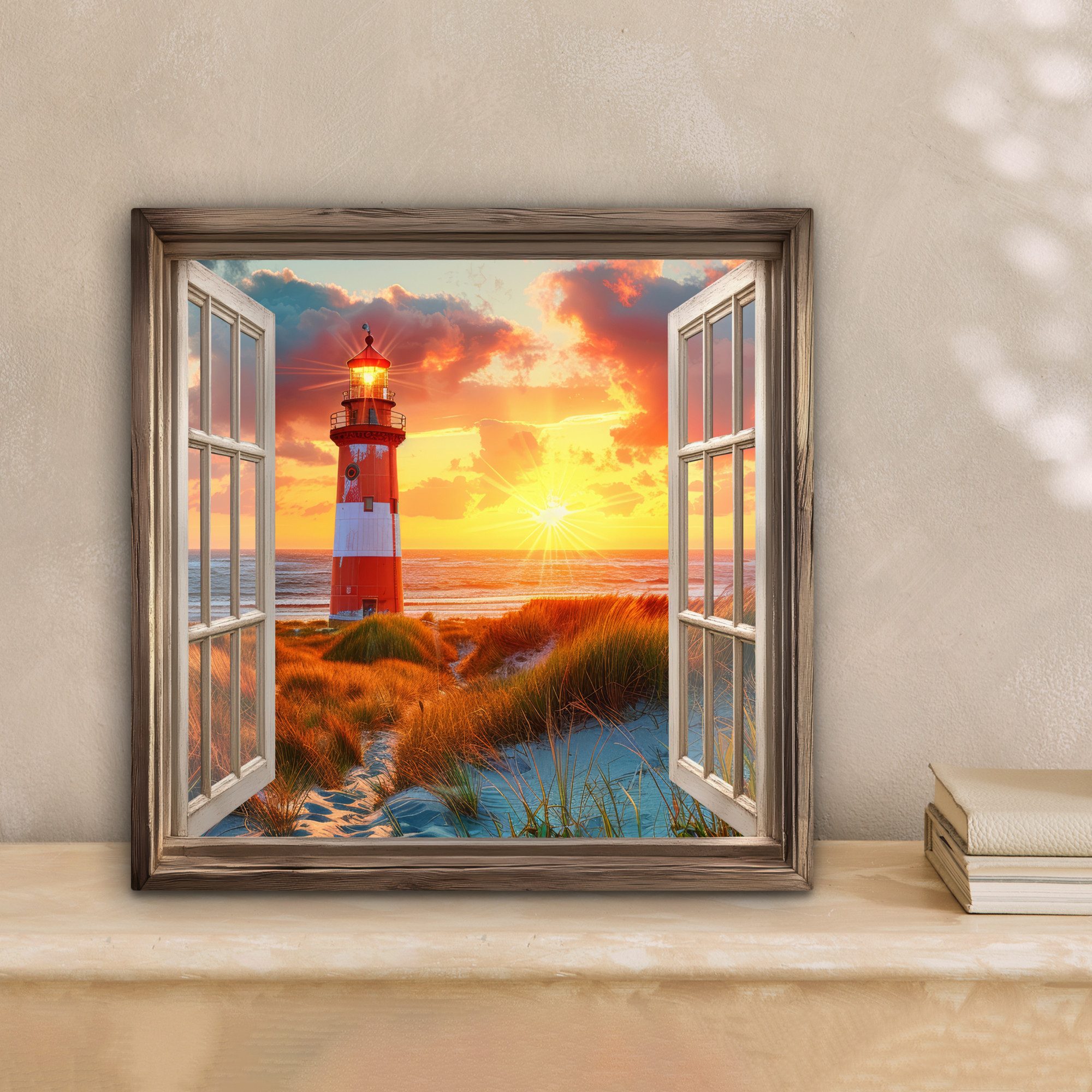 OneMillionCanvasses® Leinwandbild Aussicht - Fenster - günstig online kaufen