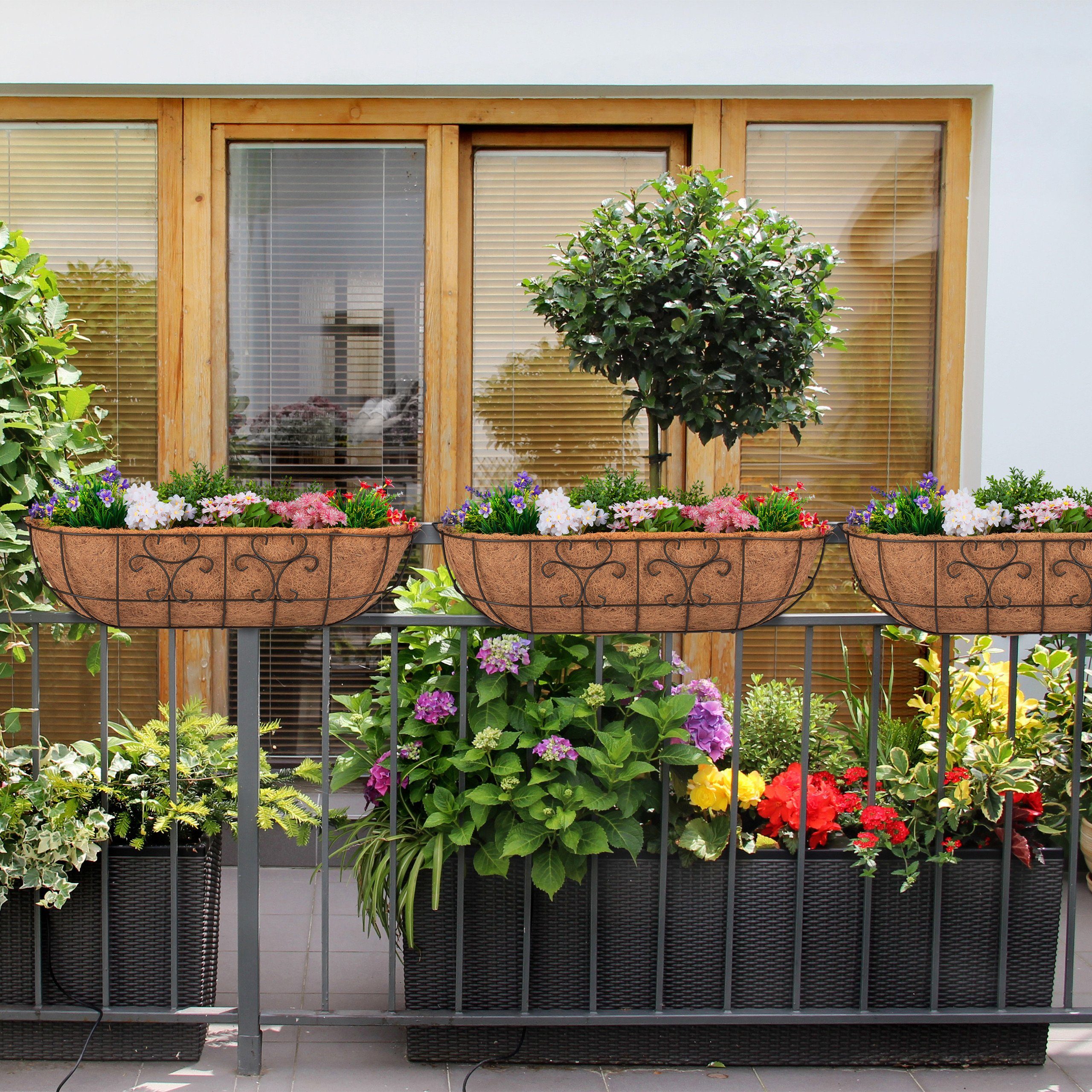 3er Blumenkasten Pflanzkübel Set Balkon relaxdays