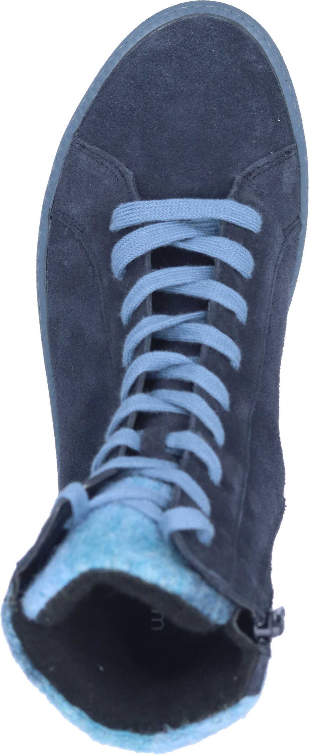 Waldläufer Stiefeletten Schnürschuh aus Veloursleder