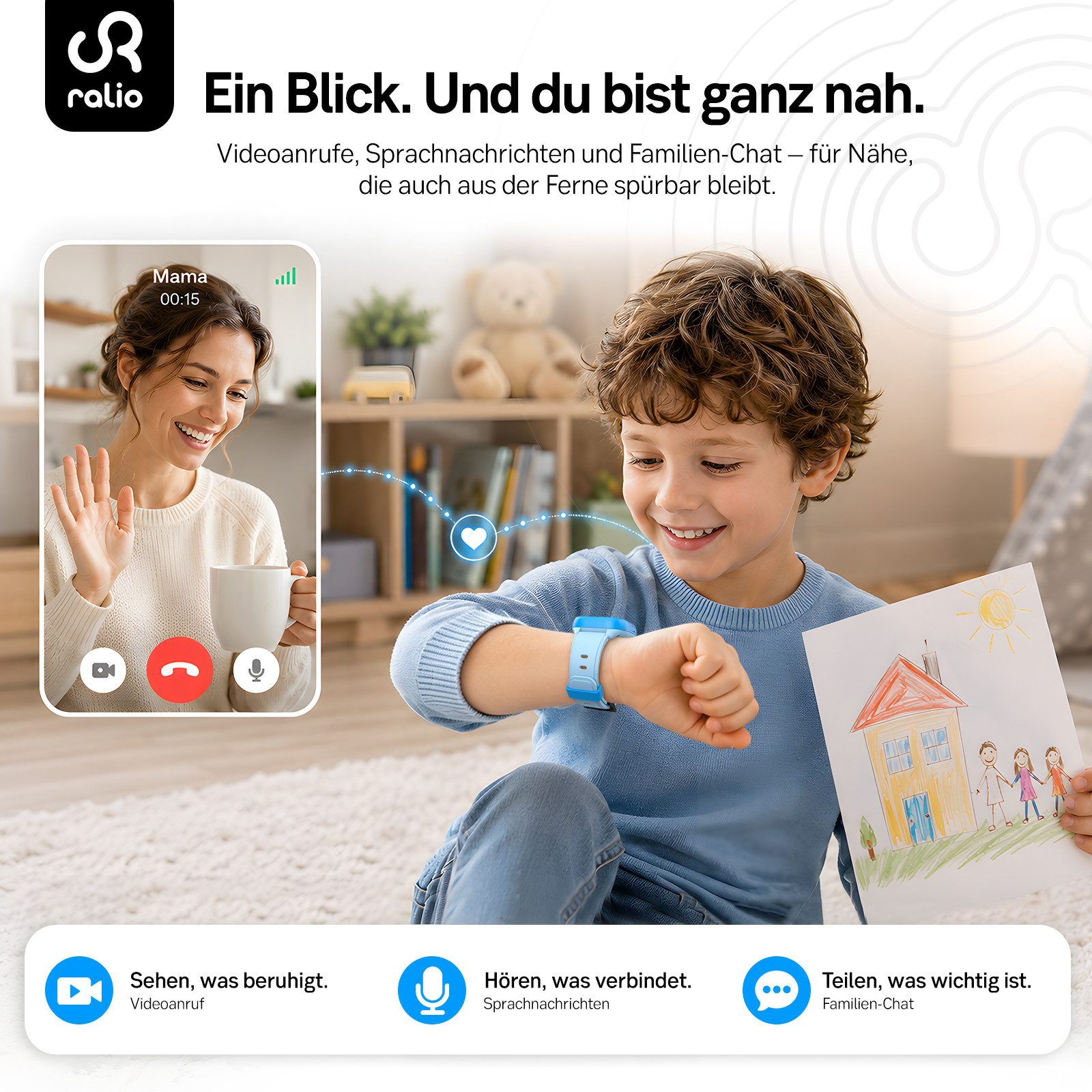 Ralio R5 Neo 4G Kinder-Smartwatch mit Videoanruf, GPS-Ortung & Schulmodus Smartwatch (Kinderuhr mit Nano-SIM-Kartensteckplatz, ohne integrierten App-Store cm/1, – Bild 5 von 5