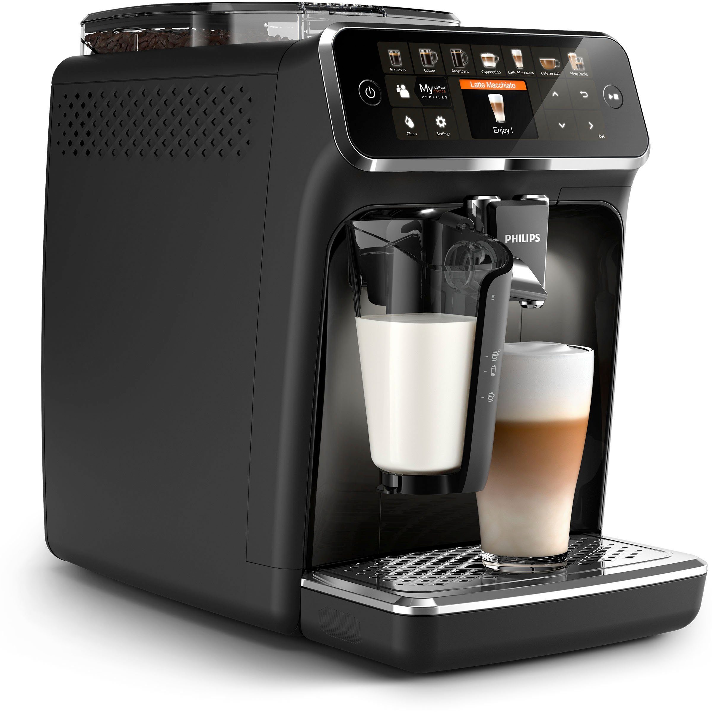 Philips Kaffeevollautomat 5400 Series EP5441/50 LatteGo, mattschwarz